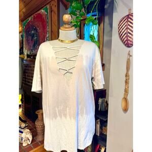 Vintage Havana 100% Cotton Tie Dye Criss Cross T-shirt